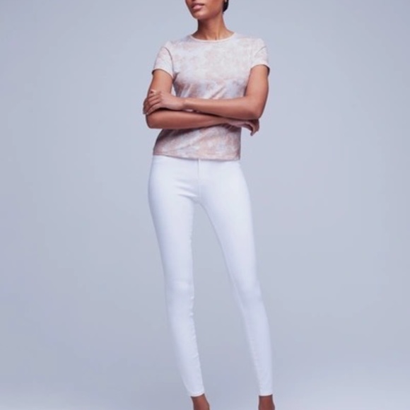 L'AGENCE Ressi Short Sleeve Printed Tee - Size S/P - Picture 5 of 10